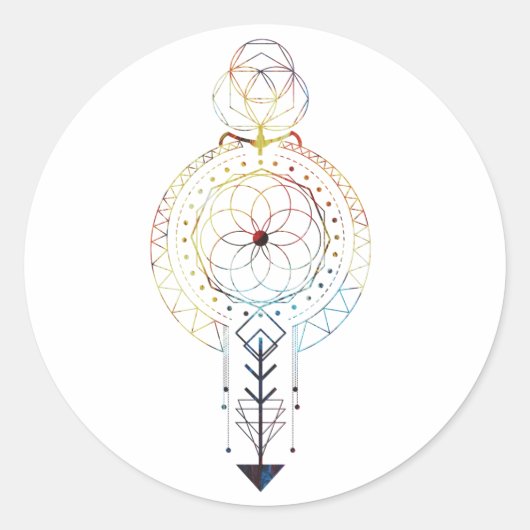 聖なる図形ステッカー ラウンドシール (正面)