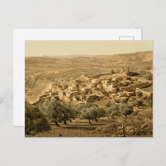 聖なる地にあるベタニーの古い色の写真 ポストカード (正面/裏面)