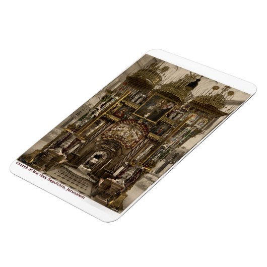 聖なる墓の教会、聖地の画像 マグネット (左側)