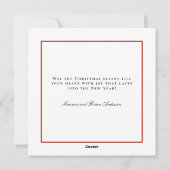 聖なる夜に家族と共にホーリーとベリーを飾る シーズンカード (裏面)