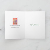 聖なる夜に明るい魔法のクリスマスツリーカード シーズンカード (内部)