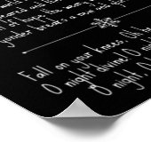 聖なる夜のクリスマスキャロル音楽ソングの歌詞テキスト ポスター (角)