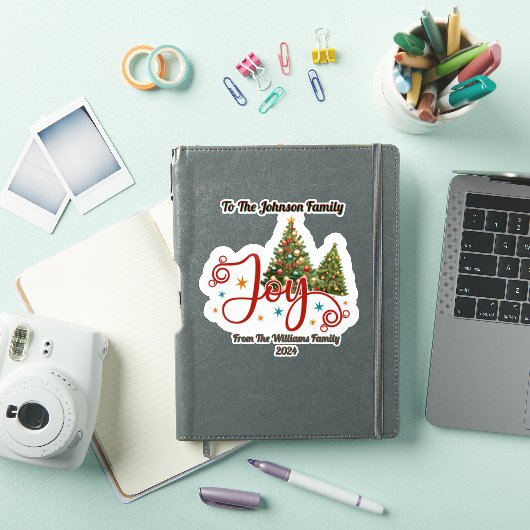 聖なる夜のクリスマスステッカー シール (iPadカバー)