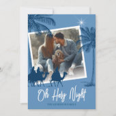 聖なる夜の写真 クリスマス ホリデー カード (正面)