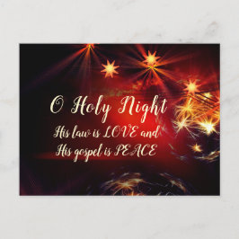 聖なる夜よ、神の教えは愛、クリスマスソング ポストカード