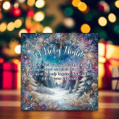 聖なる夜ヨハネ1:14ウッドランドクリスマスクリスチャン シーズンカード