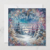 聖なる夜ヨハネ1:14ウッドランドクリスマスクリスチャン シーズンカード (正面)