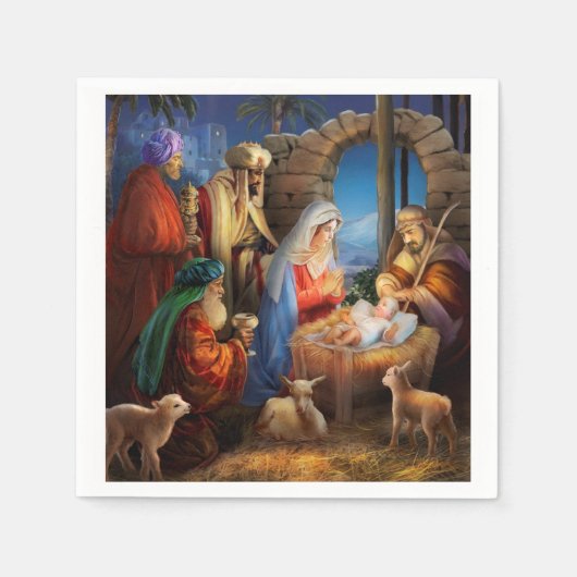 聖なる夜 スタンダードカクテルナプキン (正面)