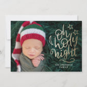 聖なる夜 宗教的なクリスマスの写真 シーズンカード (正面)