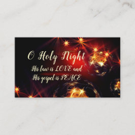 聖なる夜、彼の律法は愛、クリスマスカロル 名刺