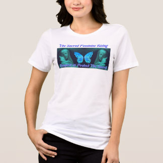 聖なる女性的原理の高まりを守り敬え トライブレンドTシャツ