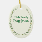 聖なる家庭神の平和と恵み セラミックオーナメント (裏面)