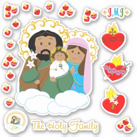 聖なる家庭:イエス、マリア、ヨセフ シール (正面)