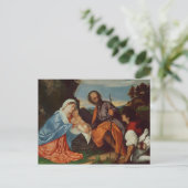 聖なる家族と羊飼い, c.1510 ポストカード (スタンド正面)