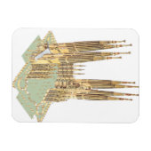 聖なる家族アントニオ・ガウディ。バルセロナスペイン マグネット (横)