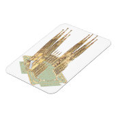 聖なる家族アントニオ・ガウディ。バルセロナスペイン マグネット (左側)