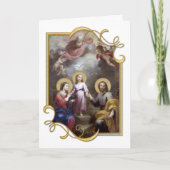 聖なる家族イエスメリージョセフ三位一体 カード (正面)