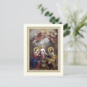 聖なる家族イエスメリーヨセフ宗教ヴィンテージ ポストカード (スタンド正面)