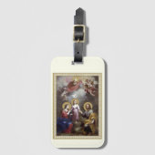 聖なる家族イエスメリーヨセフ宗教ヴィンテージ ラゲッジタグ (正面縦)