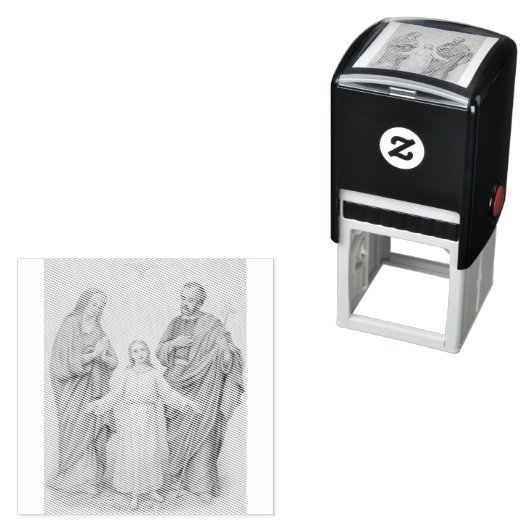 聖なる家族イエス，ヴァージンマリアと聖ヨセフ セルフインキングスタンプ (インサイチュ)