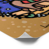 聖なる家族マリヨセフイエスベツレヘムの夜 ポスター (角)