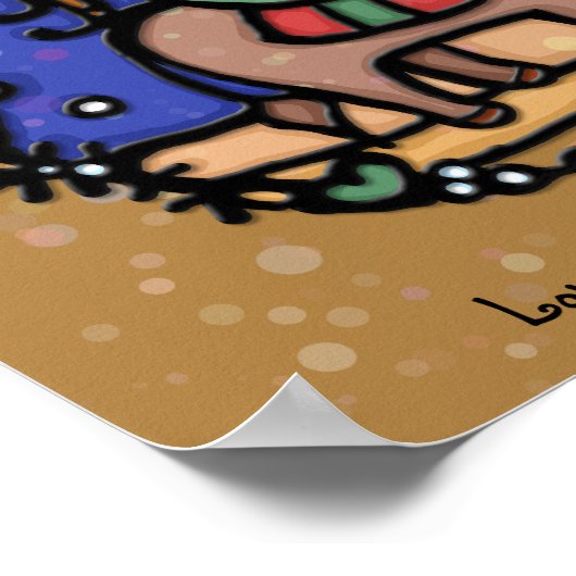 聖なる家族マリヨセフイエスベツレヘムの夜 ポスター (角)