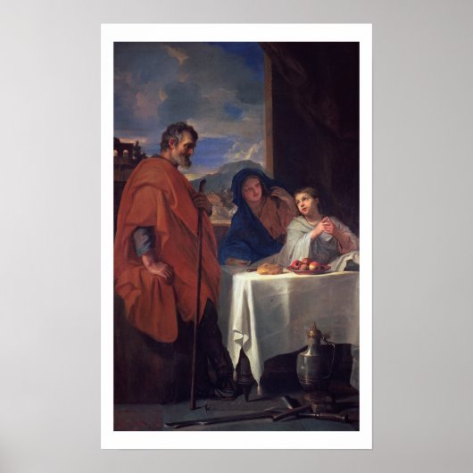 聖なる家族、または恵み(キャンバス上の油) ポスター (正面)