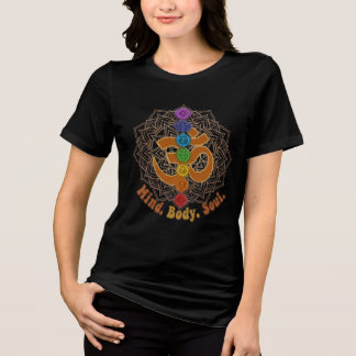 聖なる幾何学とチャクラヨガTシャツ トライブレンドTシャツ