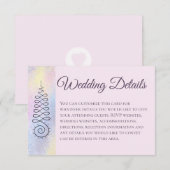 ～聖なる幾何学のパステルウェディングの詳細～ 出欠カード (正面/裏面)