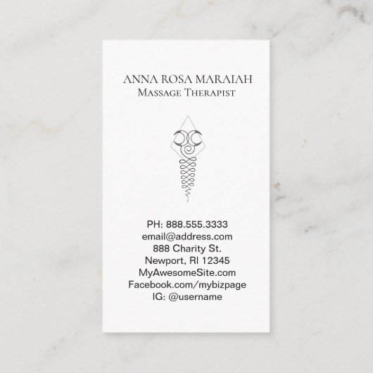 *~*聖なる幾何学の啓蒙ニルヴァーナパステル 名刺 (裏面)