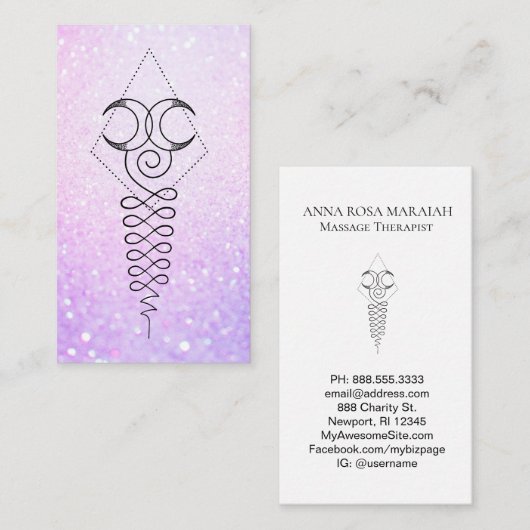 *~*聖なる幾何学の啓蒙ニルヴァーナパステル 名刺 (正面/裏面)