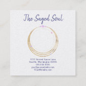 聖なる幾何学スピリチュアルニューエイジと形而上学 スクエア名刺 (裏面)