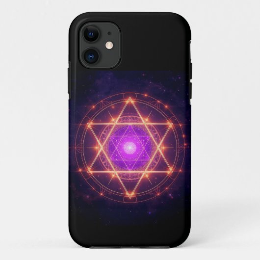聖なる幾何学マンダラ - 宇宙の中の光 Case-Mate iPhoneケース (裏面)