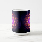 聖なる幾何学曼荼羅 - 宇宙の中の光 コーヒーマグカップ (中央)