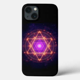 聖なる幾何学曼荼羅 - 宇宙の中の光 iPhone 13ケース