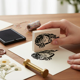 聖なる抱擁 – イバラの王冠の木工芸術 ラバースタンプ