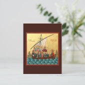 聖なる教会の神秘的なアイコン祈りの言葉カード ポストカード (スタンド正面)