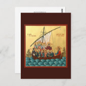 聖なる教会の神秘的なアイコン祈りの言葉カード ポストカード (正面/裏面)