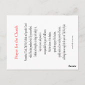 聖なる教会の神秘的なアイコン祈りの言葉カード ポストカード (裏面)