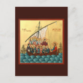 聖なる教会の神秘的なアイコン祈りの言葉カード ポストカード (正面)