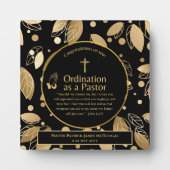 聖なる新しく定められた牧師の聖句の聖句カスタム フォトプラーク (正面)