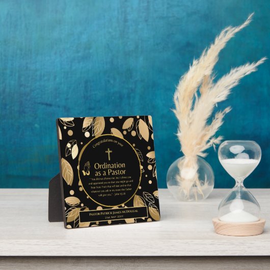 聖なる新しく定められた牧師の聖句の聖句カスタム フォトプラーク (インサイチュ)