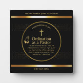 聖なる新しく授けられた牧師のパーソナライズされた贈り物 フォトプラーク (正面)