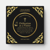 聖なる新しく授けられた牧師のパーソナライズされた贈り物 フォトプラーク (正面)