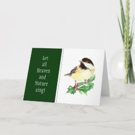 聖なる書物、経典のクリスマスはすべての天国および自然が歌うようにしました シーズンカード