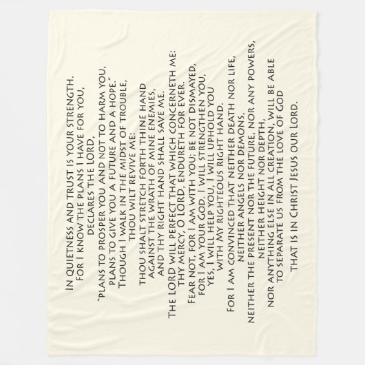 聖なる書物、経典のコラージュの聖書の詩は神毛布を約束します フリースブランケット (正面)