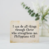 聖なる書物、経典のフィルの4:13 ポストカード (スタンド正面)