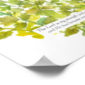 聖なる書物、 経典の出エジプト記15:2聖書の聖句プリムローズの花 ポスター (角)