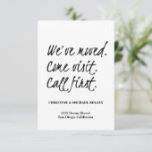 聖なる書物、 経典の新しい自宅住所の移動告知 案内状 (スタンド正面)