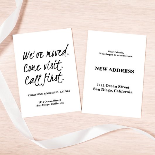 聖なる書物、 経典の新しい自宅住所の移動告知 案内状